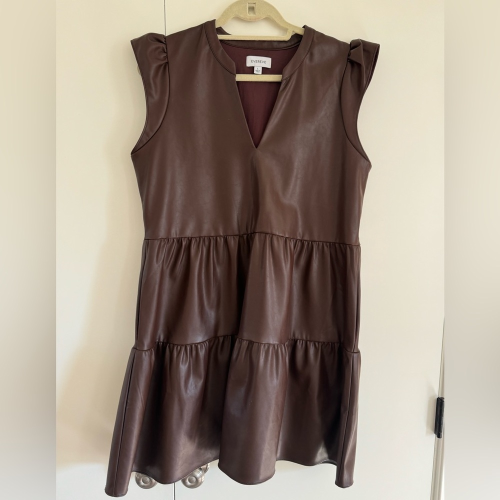 Evereve Brown Leather dress